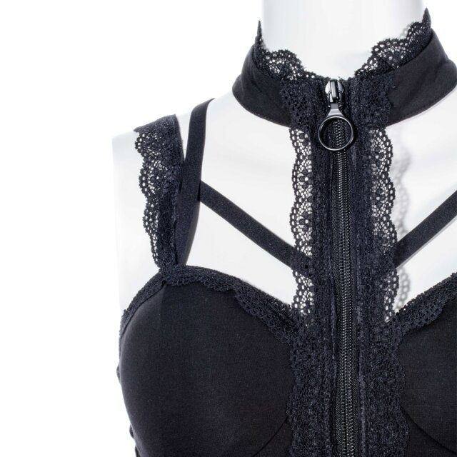 Romantisches Bralette Seraphina mit Stehkragen L