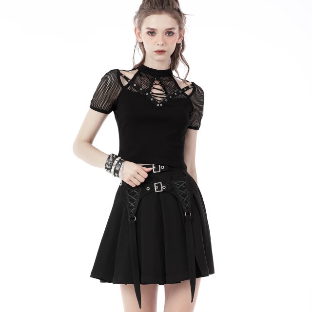 Gothic Pleated Mini Bat Brat