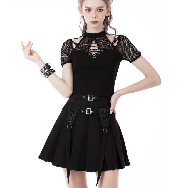 Gothic Pleated Mini Bat Brat