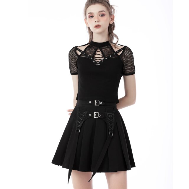 Gothic Pleated Mini Bat Brat