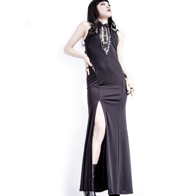 Langes Gothic Kleid Into Bliss mit Schnürung