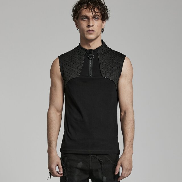 PUNK RAVE Cyber-Goth Tank Top Captain L/XL