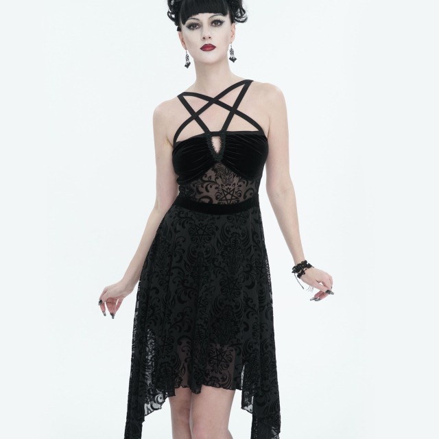 Devil Fashion Gothic Midi Kleid Somnia