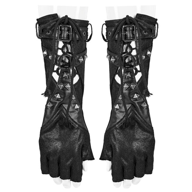 PUNK RAVE fingerless end time gloves