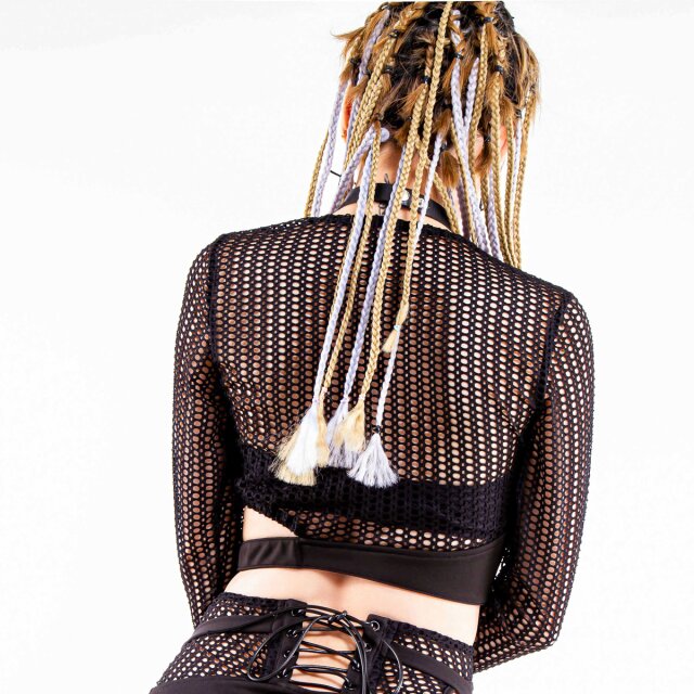 Punk Netz Crop Top Ruthless Raider