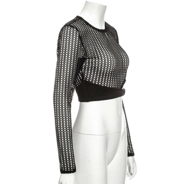Punk Netz Crop Top Ruthless Raider
