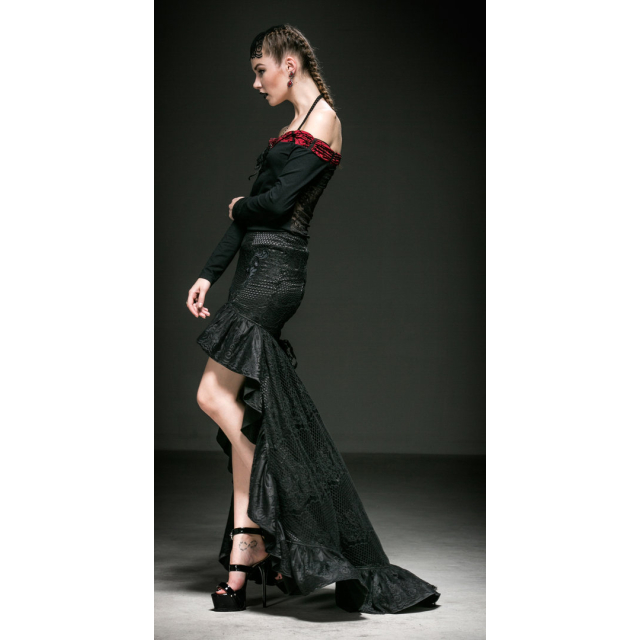 gothic skirt with floor-length train - front short back long