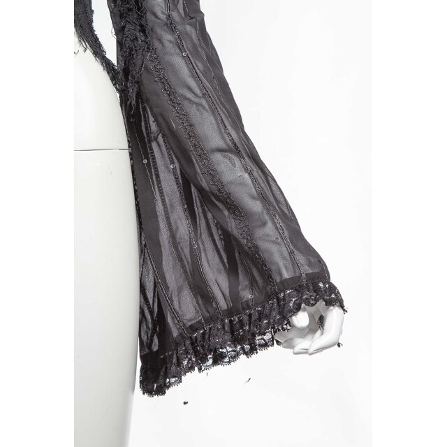 Langarm Bolero Forestmoon mit Spitzenornament L uni-schwarz