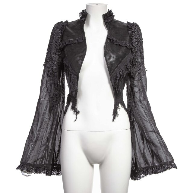 Langarm Bolero Forestmoon mit Spitzenornament L uni-schwarz