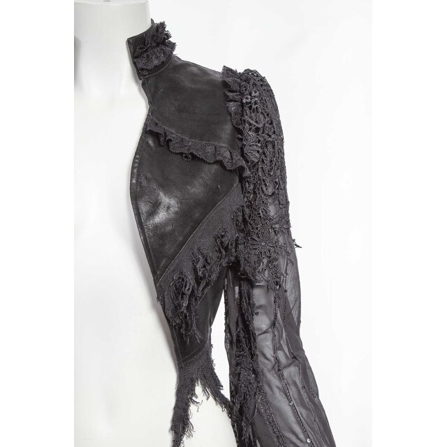 Langarm Bolero Forestmoon mit Spitzenornament L uni-schwarz