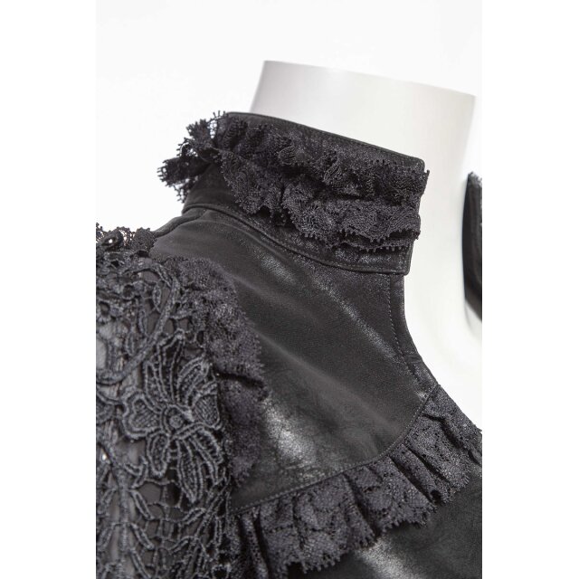 Langarm Bolero Forestmoon mit Spitzenornament L uni-schwarz