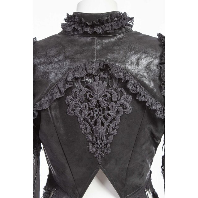 Langarm Bolero Forestmoon mit Spitzenornament L uni-schwarz