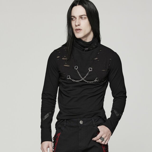 PUNK RAVE Longsleeve Battle Beast mit Ketten