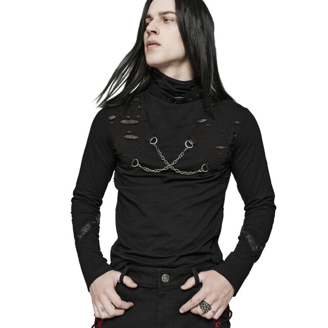 PUNK RAVE Longsleeve Battle Beast mit Ketten