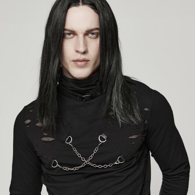 PUNK RAVE Longsleeve Battle Beast with chains