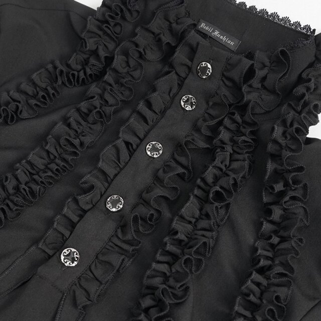 Devil Fashion Ruffle Shirt Astaroth in White or Black