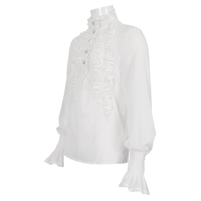 Devil Fashion Ruffle Shirt Astaroth in White or Black