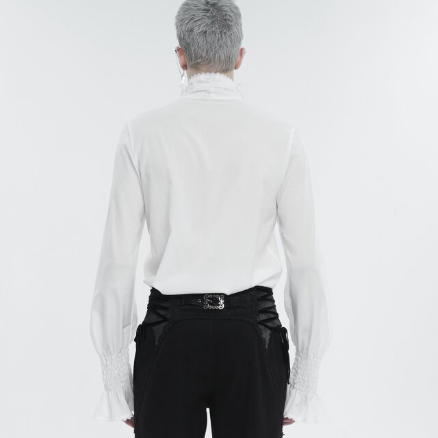 Devil Fashion Ruffle Shirt Astaroth in White or Black