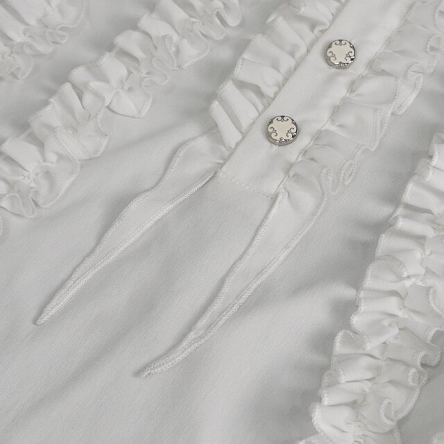 Devil Fashion Ruffle Shirt Astaroth in White or Black