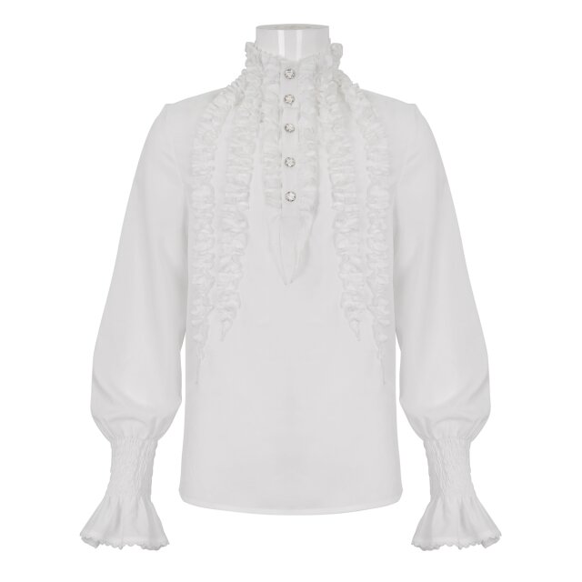 Devil Fashion Ruffle Shirt Astaroth in White or Black