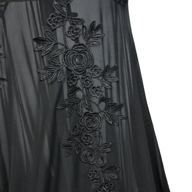 Semi-transparent floor-length dress Akandia with lace