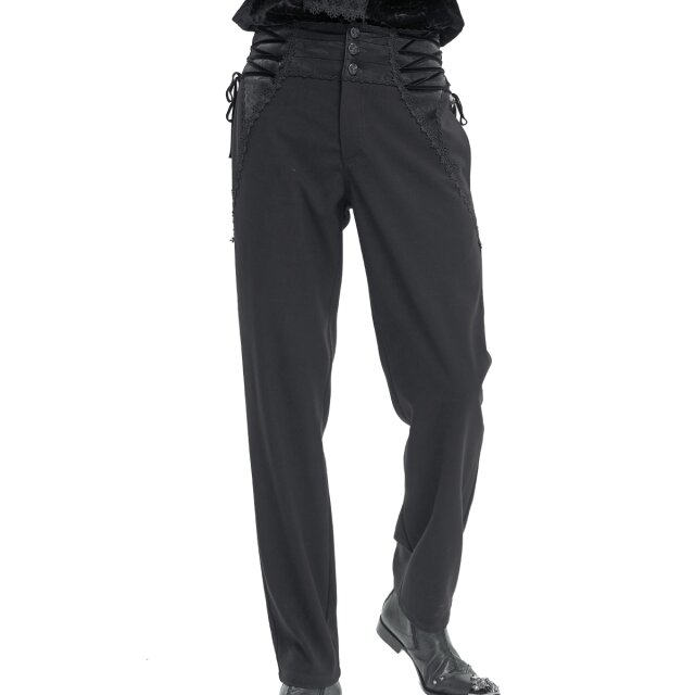 Victorian Goth Hose Monsieur le Marquis mit breitem Brokat-Bund