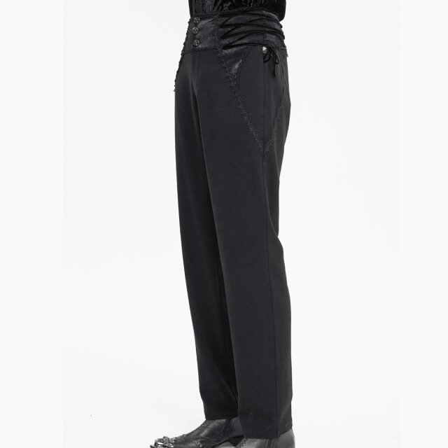 Victorian Goth Hose Monsieur le Marquis mit breitem Brokat-Bund