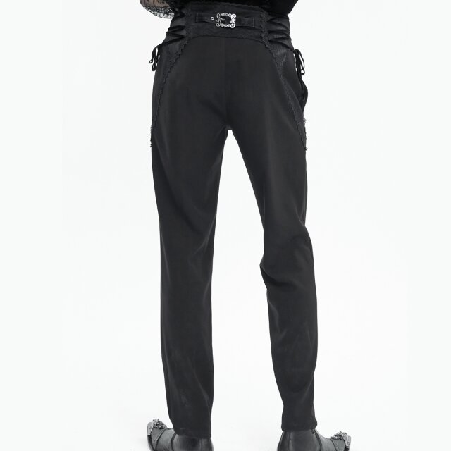 Victorian Goth Trousers Monsieur le Marquis with Wide Brocade Waistband