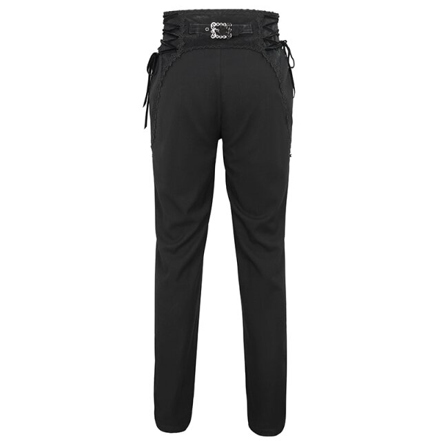 Victorian Goth Trousers Monsieur le Marquis with Wide Brocade Waistband