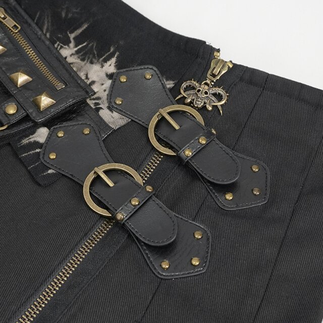 Devil Fashion Kilt Helms Klamm mit Lack-Taschen M