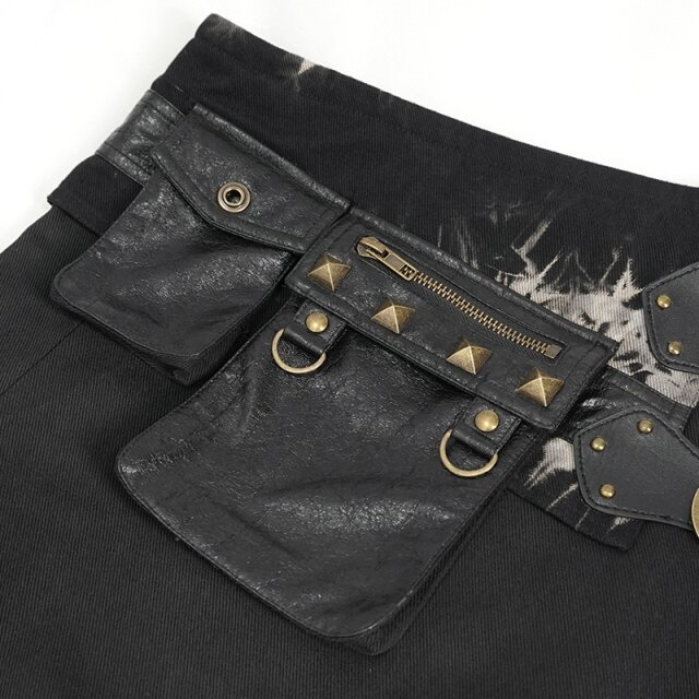 Devil Fashion Kilt Helms Klamm mit Lack-Taschen M