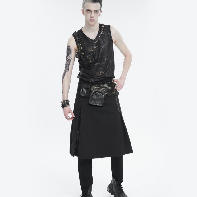 Devil Fashion Kilt Helms Klamm mit Lack-Taschen M