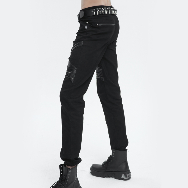Devil Fashion Gothic Stretch-Jeans Corpus Delicti mit Riemen