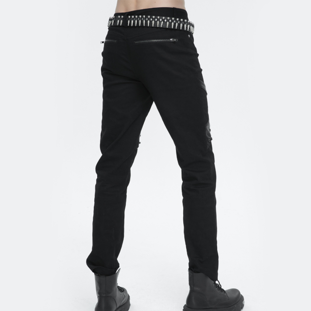 Devil Fashion Gothic Stretch Jeans Corpus Delicti with Straps