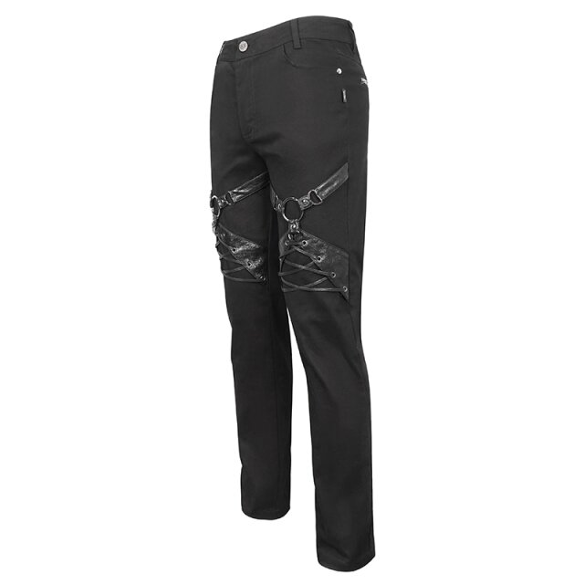 Devil Fashion Gothic Stretch Jeans Sacred Myth with Straps