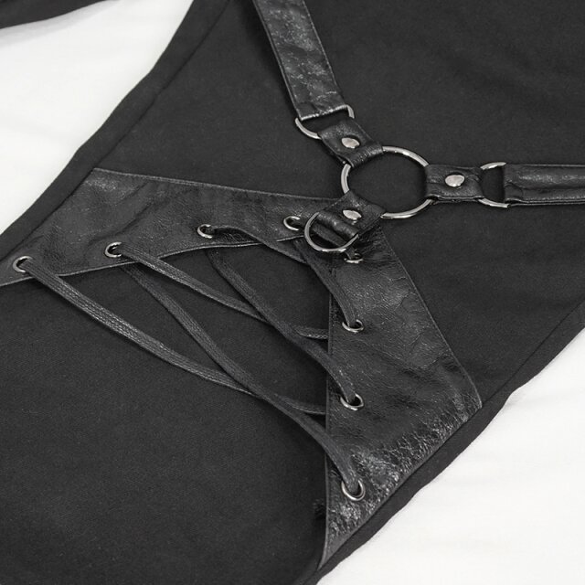 Devil Fashion Gothic Stretch Jeans Sacred Myth with Straps