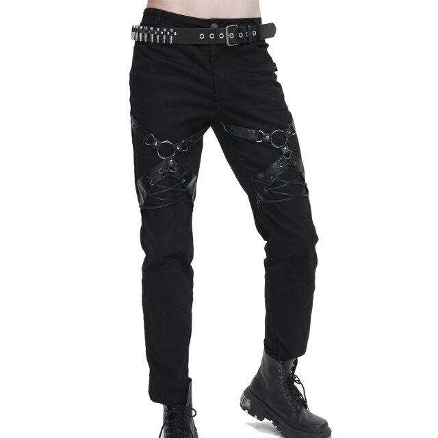 Devil Fashion Gothic Stretch Jeans Sacred Myth with Straps