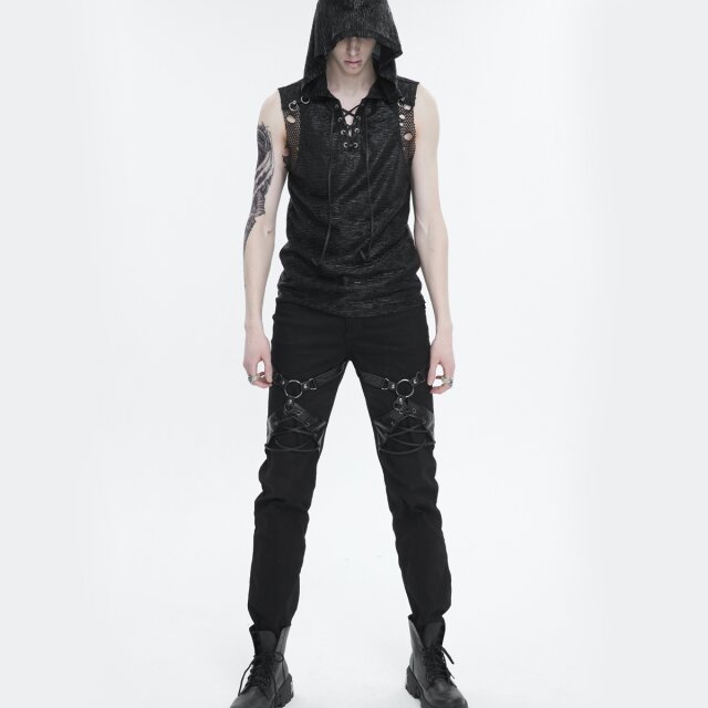 Devil Fashion Gothic Stretch Jeans Sacred Myth with Straps