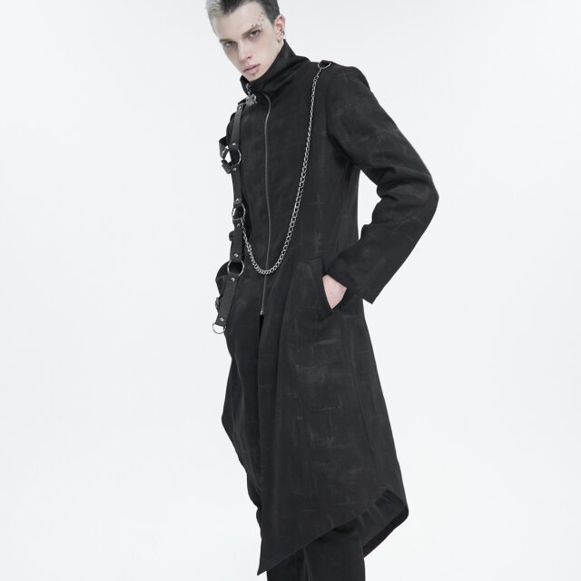 Devil Fashion Gothic Mantel Schattenfürst mit Riemen