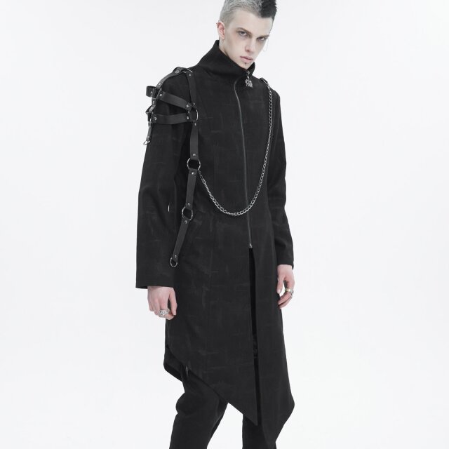 Devil Fashion Gothic Mantel Schattenfürst mit Riemen