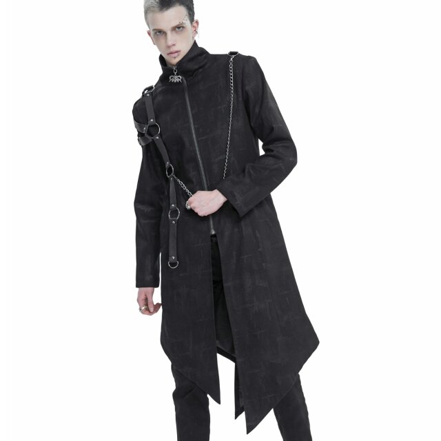 Devil Fashion Gothic Coat Schattenfürst with Straps