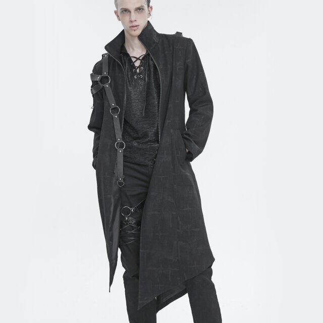 Devil Fashion Gothic Coat Schattenfürst with Straps