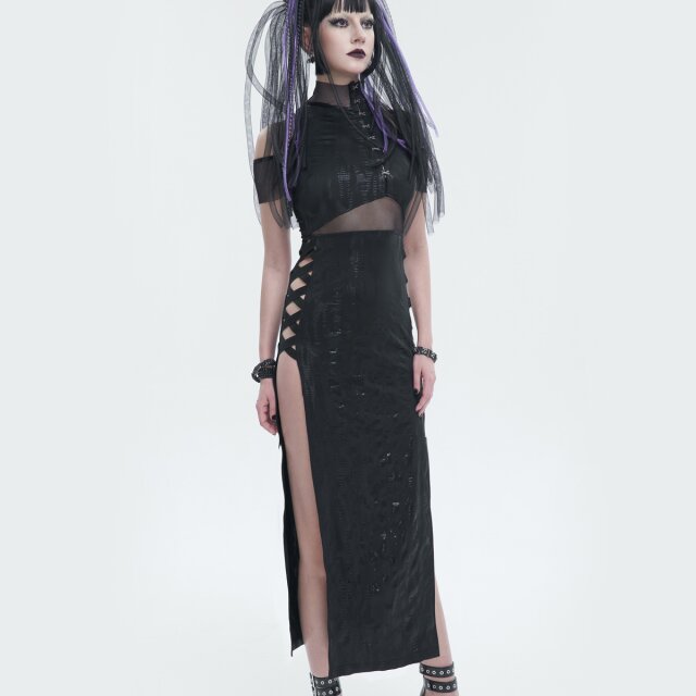 Langes sündiges Gothic- Endzeit-Kleid Sinister Soul