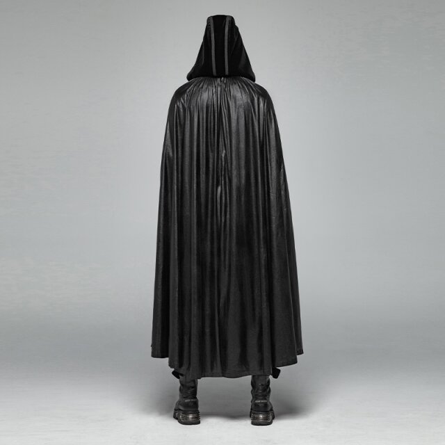 Long Elegant Gothic Cloak Gevatter with Hood