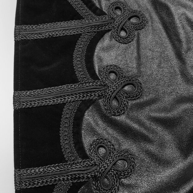 Long Elegant Gothic Cloak Gevatter with Hood