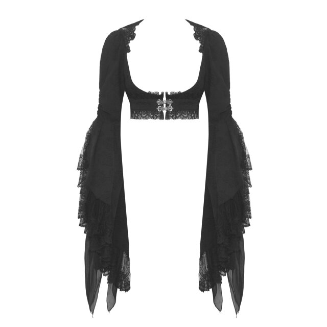 Gothic Bolero Impressive Drama with Wide Trumpet Sleeves
