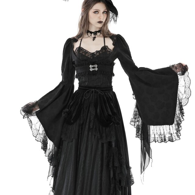 Gothic Bolero Impressive Drama with Wide Trumpet Sleeves