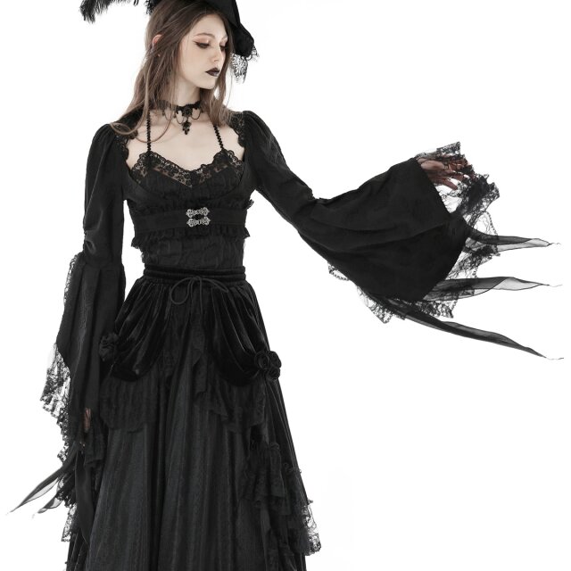 Gothic Bolero Impressive Drama mit weiten Trompetenärmeln