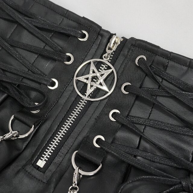 Gothic Leatherette Pleated Mini Shivers
