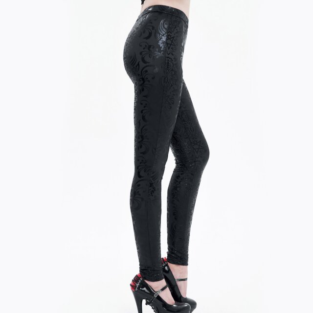 Leggings Prophecy of the Tarot with occult patent print